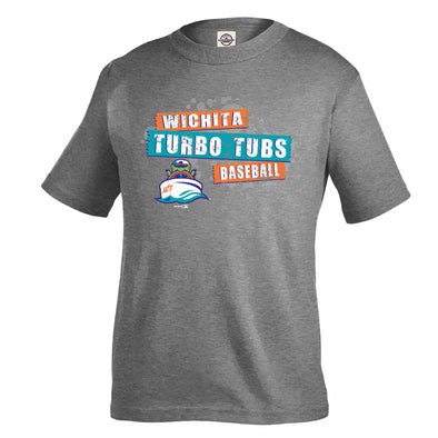 Wichita Wind Surge Juvenile Grey Turbo Tubs Merch Tee