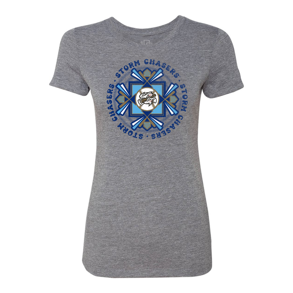 Omaha Storm Chasers 108 Stitches Women's Psychedelic Gray Tee