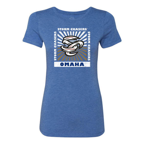 Omaha Storm Chasers 108 Stitches Women's Sunspot Royal Tee