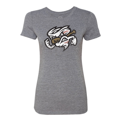 Omaha Storm Chasers 108 Stitches Women's Vintage Gray Tee