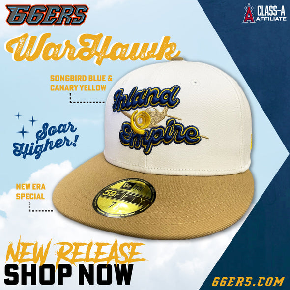 Inland Empire 66ers of San Bernardino Navy & Brown Warhawk 59Fifty Cap