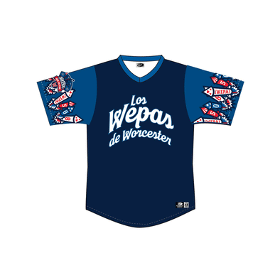 Worcester Red Sox OT Sports Navy/Royal Youth Los Wepas Replica Jersey