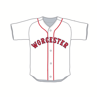 Worcester Red Sox White Youth Worcester Replica Jersey