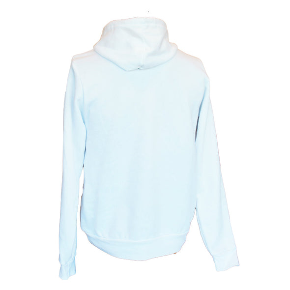 Ladies White Primary Script Sponge Hoodie