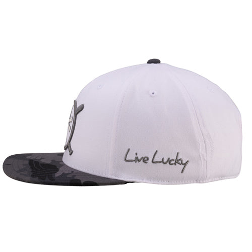 Myrtle Beach Pelicans Black Clover White Pirate Infield Snapback Adjustable Cap