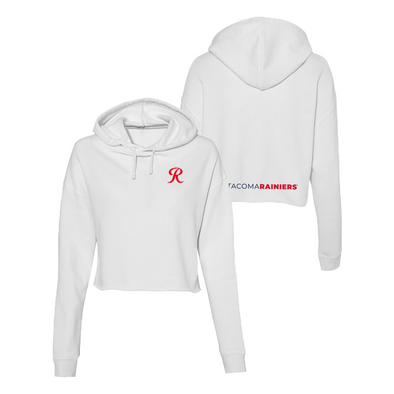 Tacoma Rainiers 108 Stitches Women's White Crop Hoodie