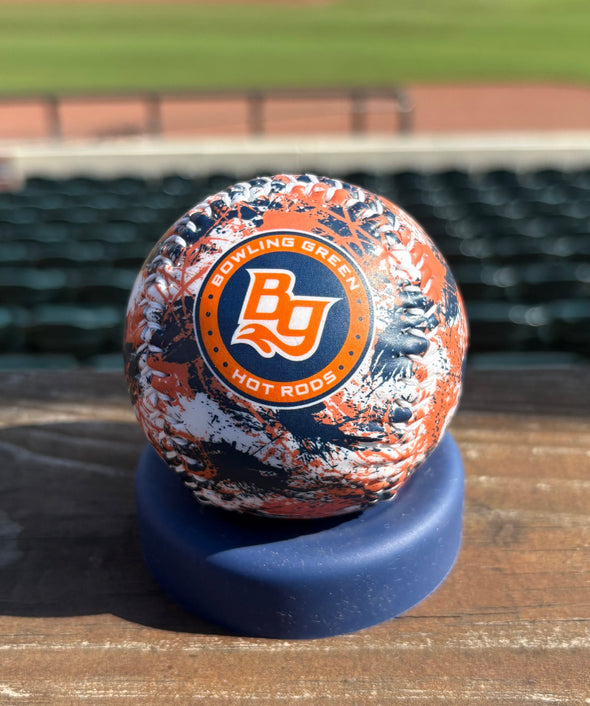 White Splatter Paint Baseball