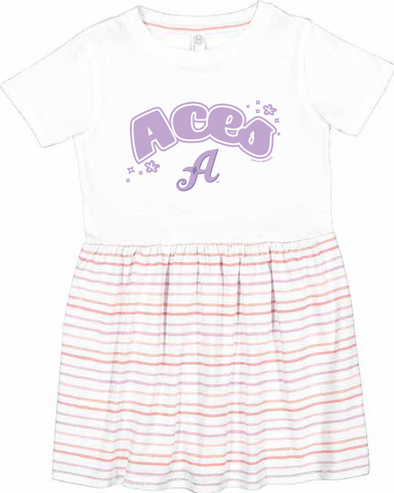 Aces White Lilac Baby Dress