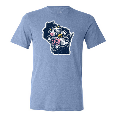 Light Blue Udder Tuggers State Tee