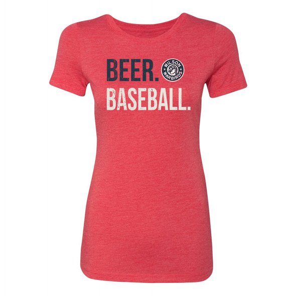 Wilson Warbirds 108 Stitches Beer. Baseball. Women's Tee