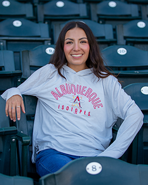 Albuquerque Isotopes Tee-Wmn Breezy Hood
