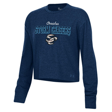 Omaha Storm Chasers Under Armour Women's Navy All Day LS Tee