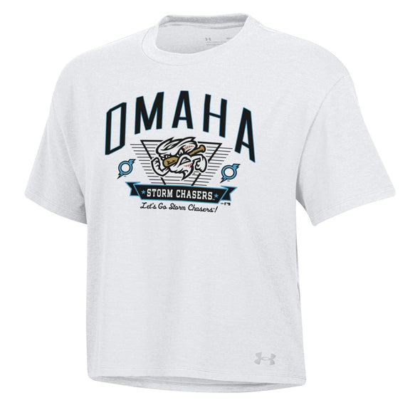 Omaha Storm Chasers Under Armour Women's White All Day Tee