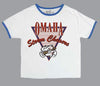 Omaha Storm Chasers Retro Brand Women's Cut Off White Ringer Tee