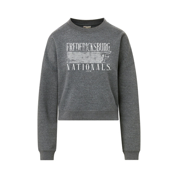 FredNats Women's Grey Cropped Crewneck