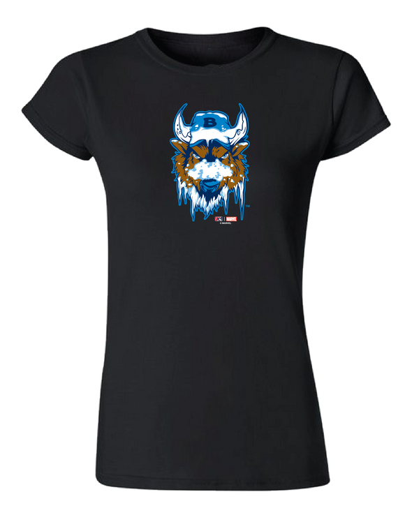 Buffalo Bisons Ladies Marvel's Defenders of the Diamond Black Primary Tee