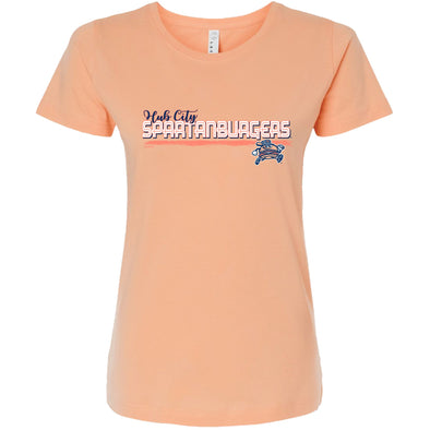 W Women’s Hub City Spartanburgers Peach T-Shirt