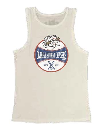 Omaha Storm Chasers Retro Brand Women's Split Bottom White Slub Tank