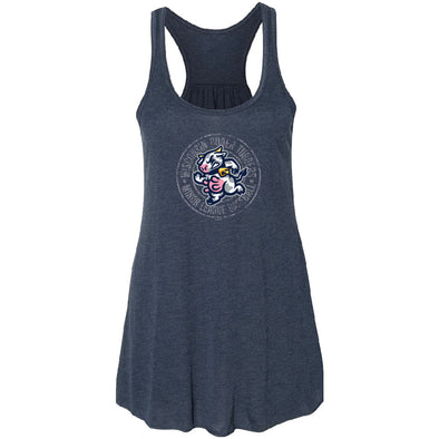 Udder Tuggers Bimm Ridder Women's Navy Flowy Racerback Tank