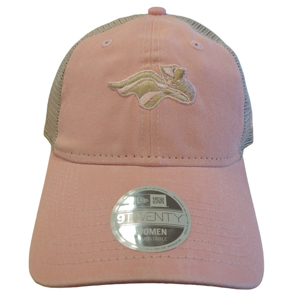 Somerset Patriots New Era Womens 9Twenty Mini Micro Pink Mesh Back Slide Buckle Adjustable Unstructured Cap