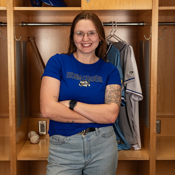 Omaha Storm Chasers Under Armour Women's Tech Royal Tee