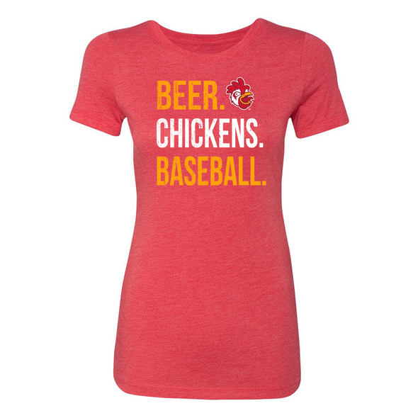 Growlin Chickens Beer. Chickens. Baseball Tee