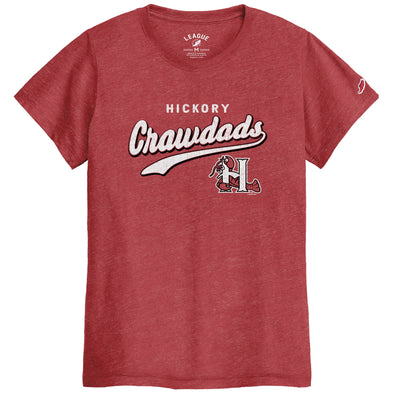 Hickory Crawdads L2 Intramural Red Women's Cotton Tee