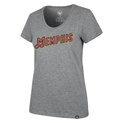 Memphis Redbirds Ladies Wordmark Scoop Tee