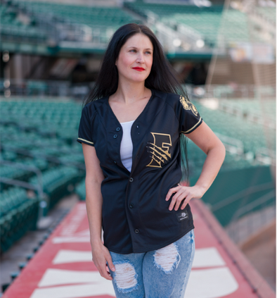 Women's Black/Gold Replica Alt. Jersey