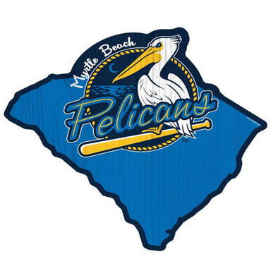 MYRTLE BEACH PELICANS WINCRAFT WOOD STATE SIGN