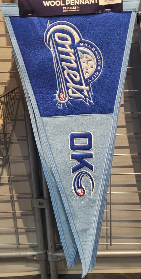 OKC Comets 13x32 Wool Pennant