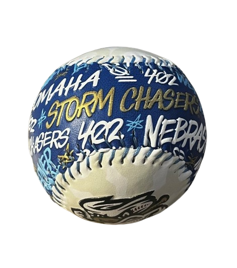 Omaha Storm Chasers Rawlings Royal/White Words Baseball