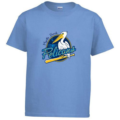 Myrtle Beach Pelicans Carolina Blue Youth Primary Tee