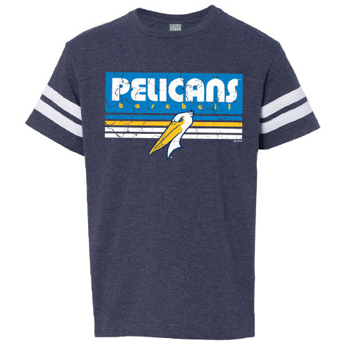 MYRTLE BEACH PELICANS BIMM RIDDER YOUTH VINTAGE NAVY ULTRAWARM TEE