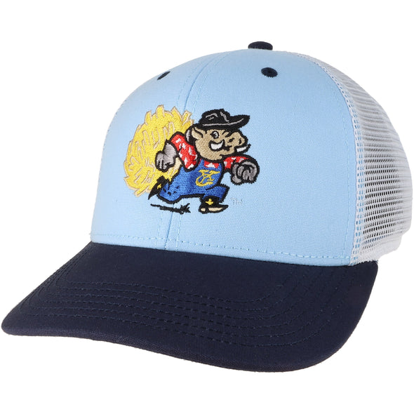 Amarillo Sod Poodles Yellow City Pigweeds Blue MPS Trucker Cap