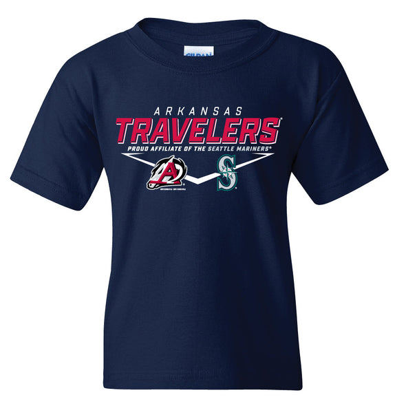 Arkansas Travelers Bimm Ridder Youth Softness Navy Tee