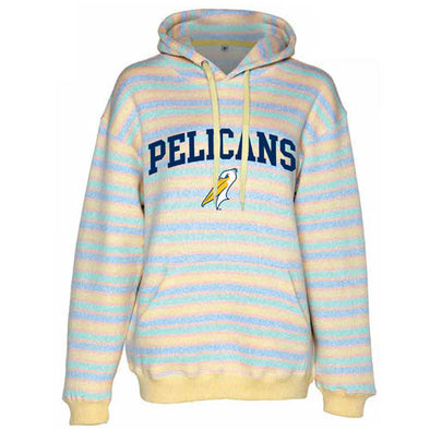 Myrtle Beach Pelicans Soft As A Grape Yellow Stripe Hood