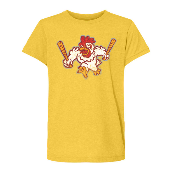 Youth Growlin Chickens Primary Logo Vintage Tee