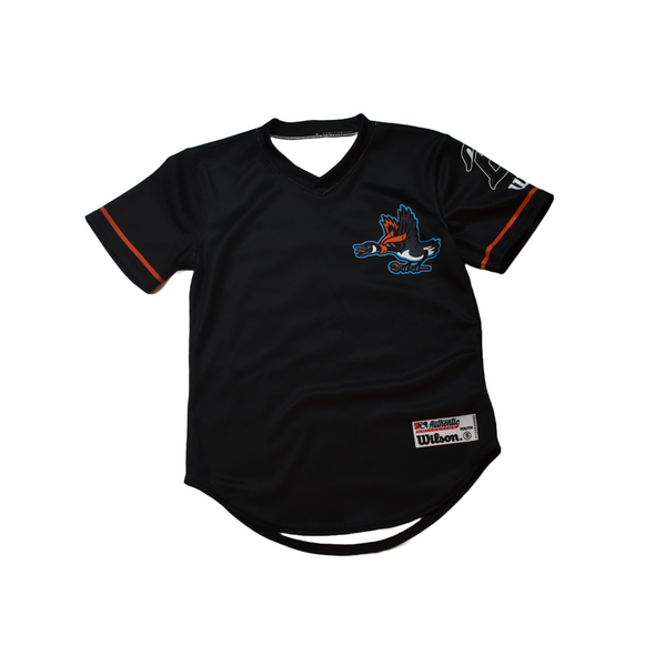 Beloit Sky Carp Youth Alternate Black Pull Over Replica Jersey