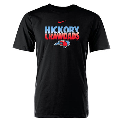 Hickory Crawdads Nike Black Cotton Youth Tee