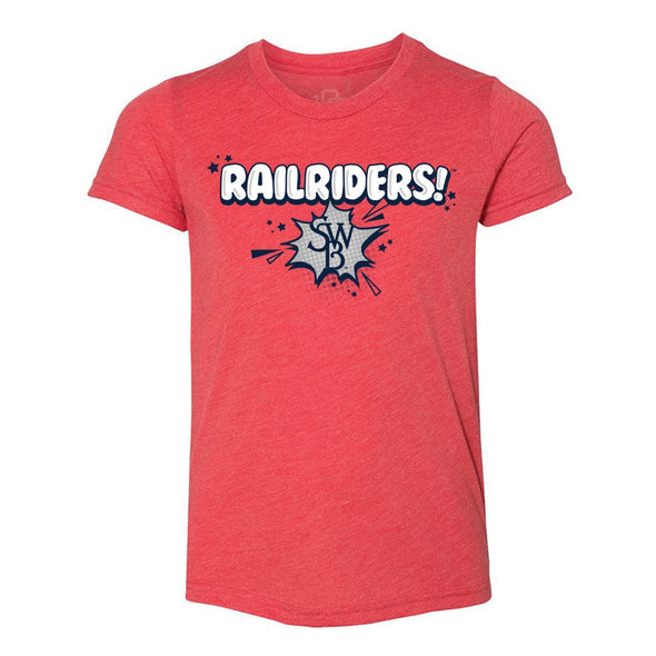 Scranton Wilkes-Barre RailRiders 108 Stitches Youth Comic Burst Tee