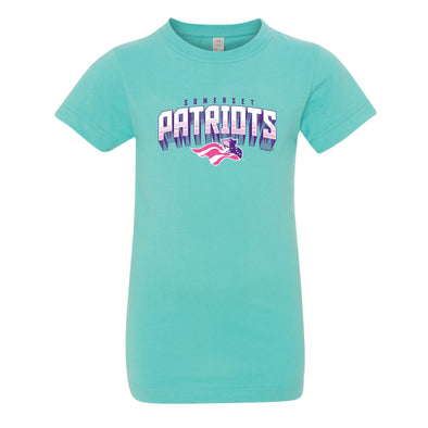 Somerset Patriots Youth Girls Caribbean Kapow Fine Jersey Tee