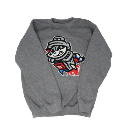 Youth Crewneck Sweatshirt Graphite Heather Primary Logo