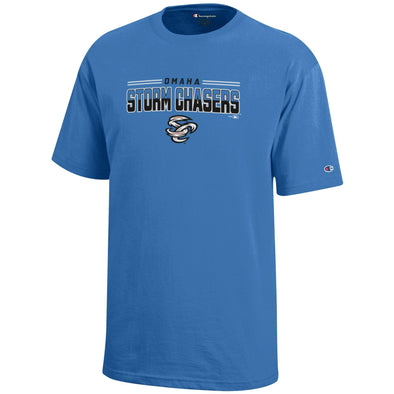 Omaha Storm Chasers Champion Youth Blue Breeze Jersey Tee