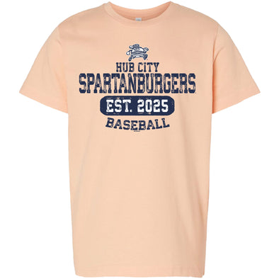 Youth Peach Distressed EST. Tee