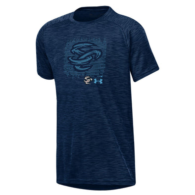 Omaha Storm Chasers Under Armour Youth Navy Rye Tech Tee