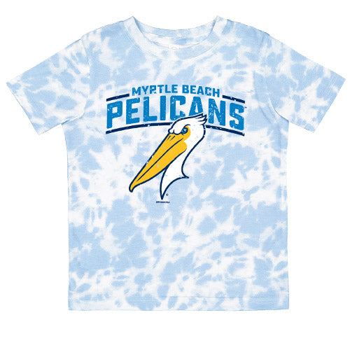 Myrtle Beach Pelicans Bimm Ridder Youth Sky Blue Tie Dye Freud Tee