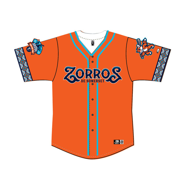 Somerset Patriots Youth Sublimated Zorros de Somerset Retail Replica Jersey