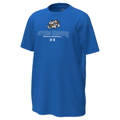 Omaha Storm Chasers Under Armour Youth Royal Tech Stretch Tee