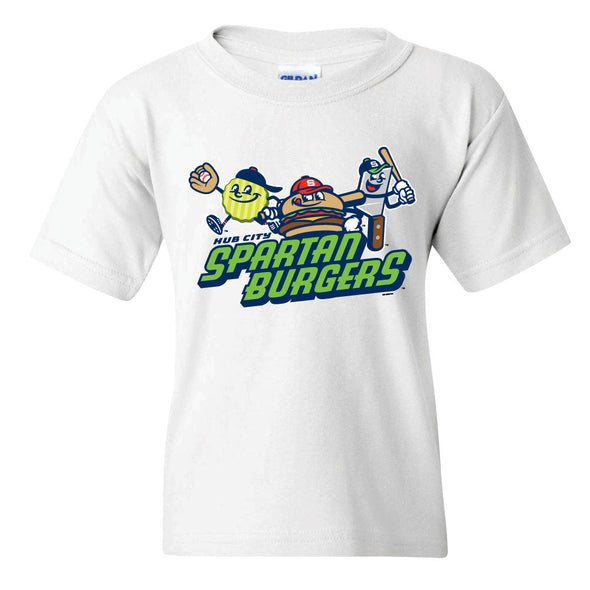 Y8 Youth Hub City Spartanburgers Character Trio T-Shirt